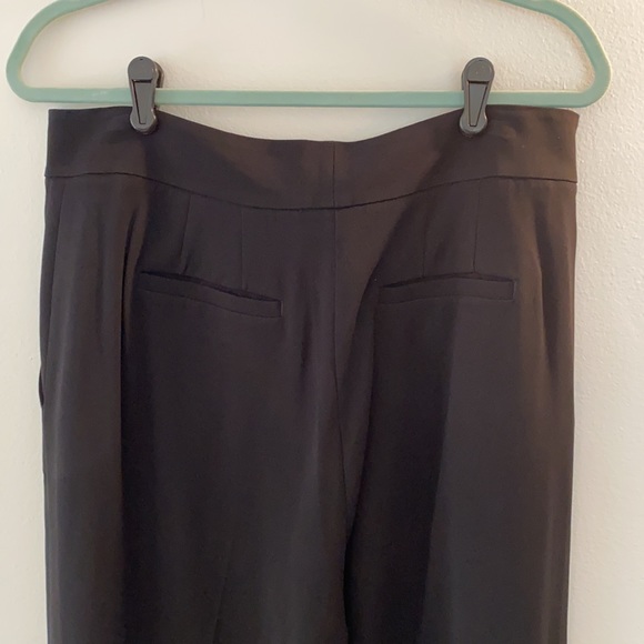 A.L.C. Black Viscose Wide Leg Cropped Pants Trousers Women's 10 - Picture 6 of 9